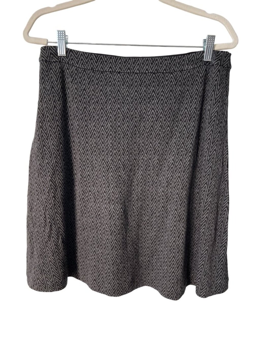 Lysse Skirt Large Kaidence A-Line Herringbone Dark Gray NEW Tummy Control
